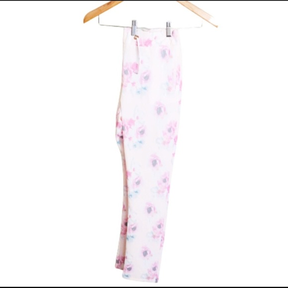 NWT NAME IT Floral Print Drawstring Waist Trousers With Pockets Blush Pink 13Y - Picture 3 of 6